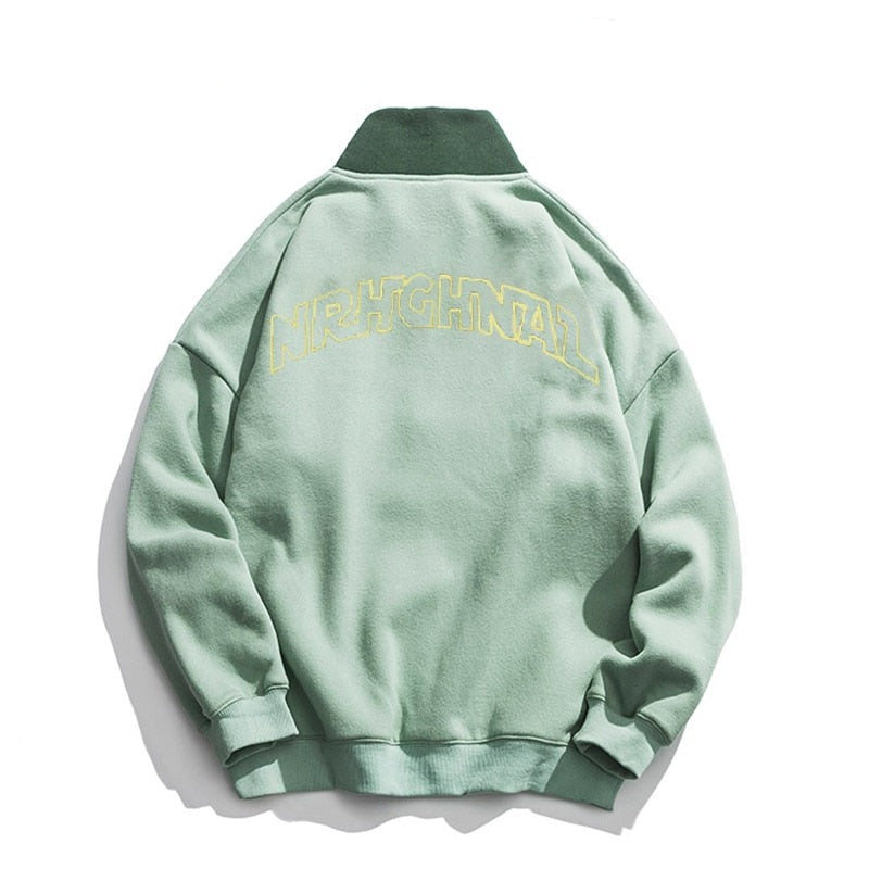 Mint Green Turtleneck Fleece Sweater